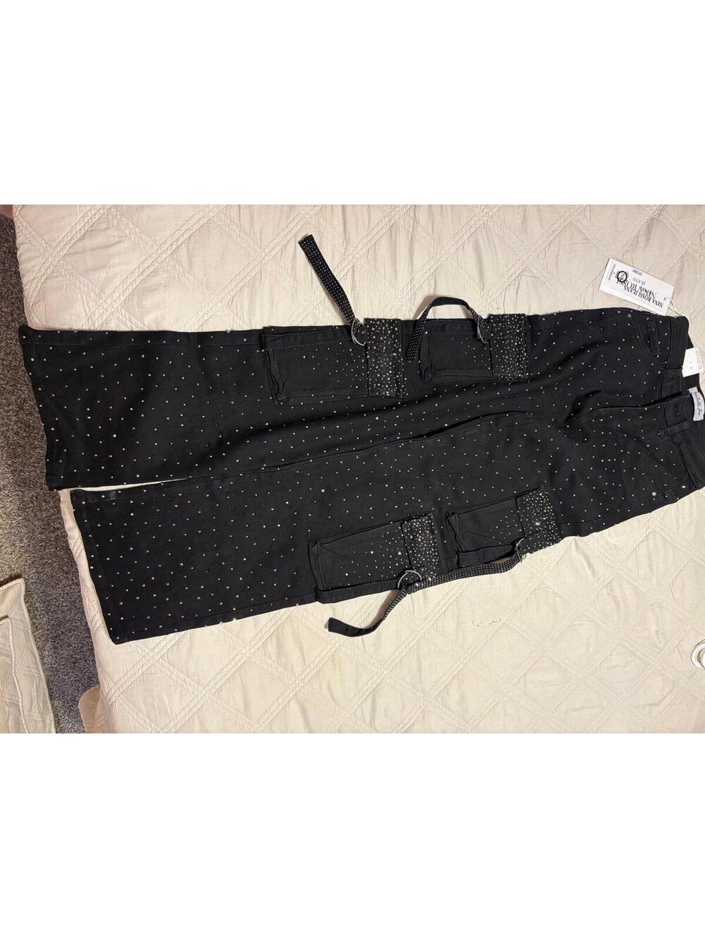 Nina Rossi sparkly cargo jeans
